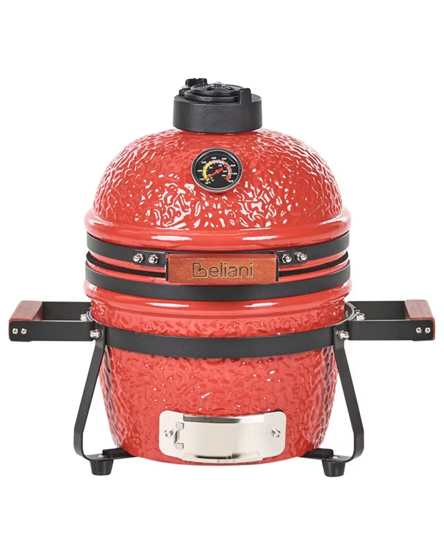 Mini Kamado Kulgrill 54x35x48 cm Keramisk Rød