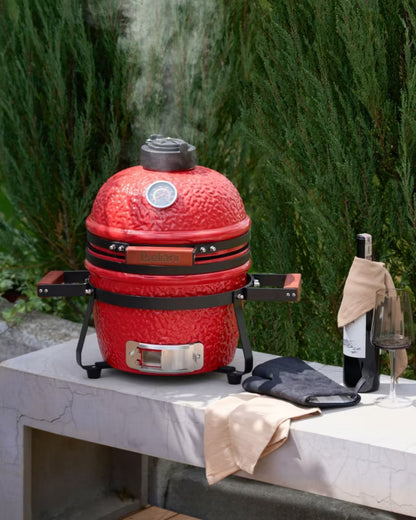 Mini Kamado Kulgrill 54x35x48 cm Keramisk Rød