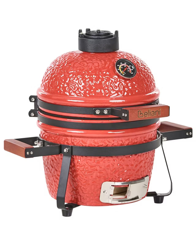 Mini Kamado Kulgrill 54x35x48 cm Keramisk Rød