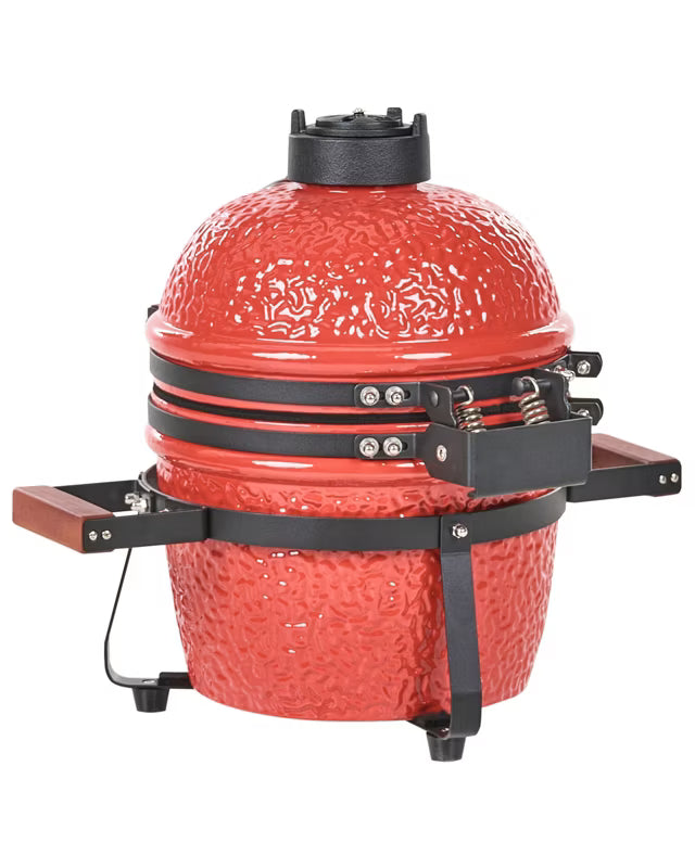 Mini Kamado Kulgrill 54x35x48 cm Keramisk Rød