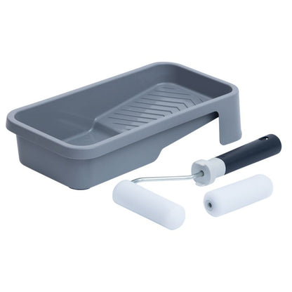 GoodHome mini-malersæt med bakke, 4 dele