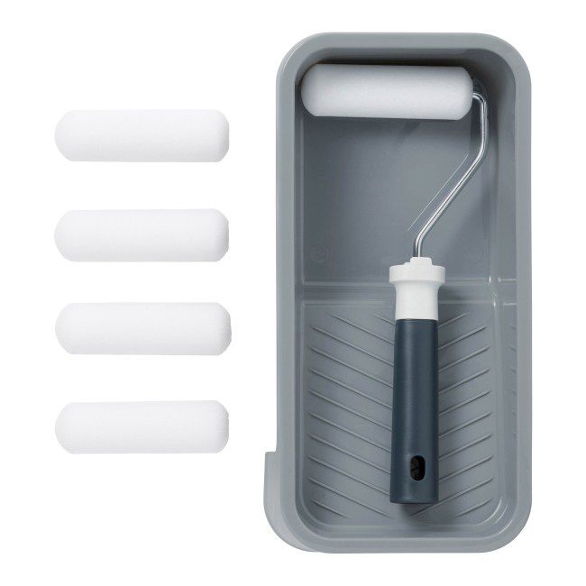 Mini malersæt GoodHome med bakke, 7 dele