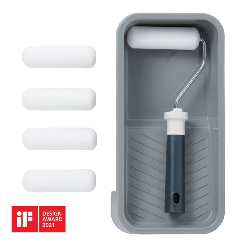 Mini malersæt GoodHome med bakke, 7 dele