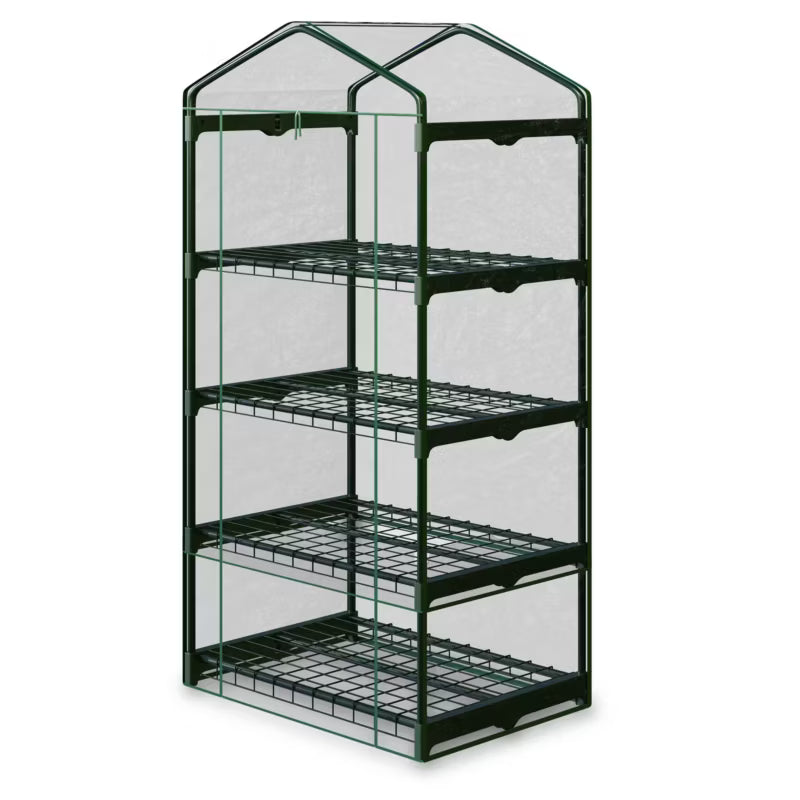 Minidrivhus 160x70x50 cm Transparent med 4 Hylder