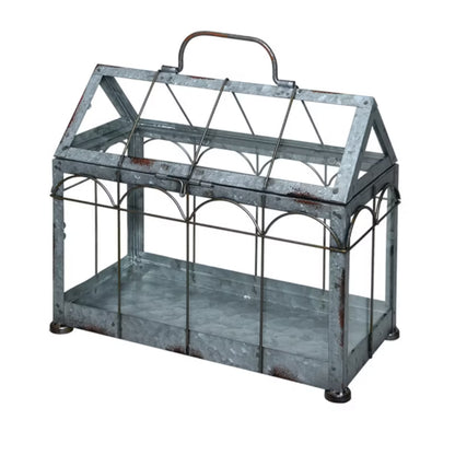 Minidrivhus 29x15,5x26 cm Grå Metal