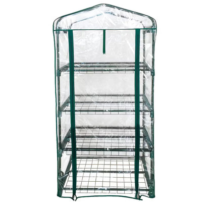 Minidrivhus 69x49x160 cm Transparent med Hylder