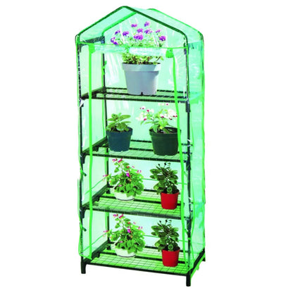 Minidrivhus 69x49x160 cm Transparent med Hylder