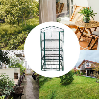 Minidrivhus 69x49x160 cm Transparent med Hylder