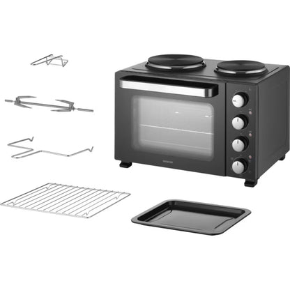 Miniovn SEO 2800BK 28 Liter Sort med Kogeplader