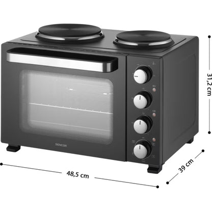 Miniovn SEO 2800BK 28 Liter Sort med Kogeplader