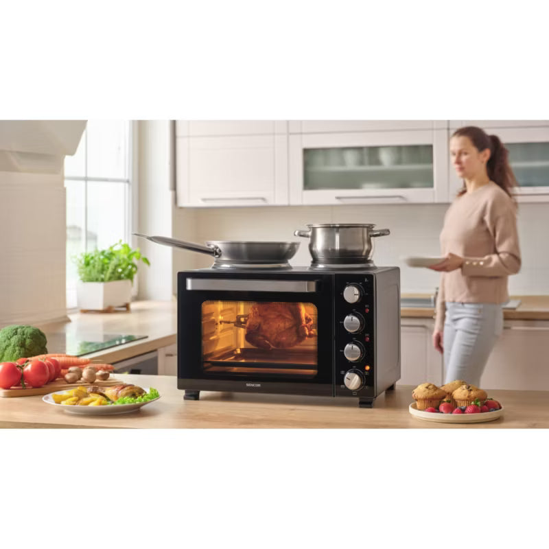 Miniovn SEO 2800BK 28 Liter Sort med Kogeplader