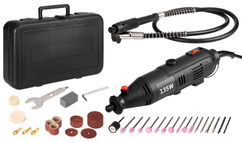 Mini slibemaskine med aksel 135 W