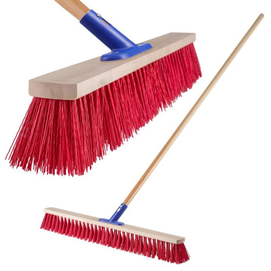 KADAX gadefejebørste 80 cm med nylon og 160 cm skaft – bred kost