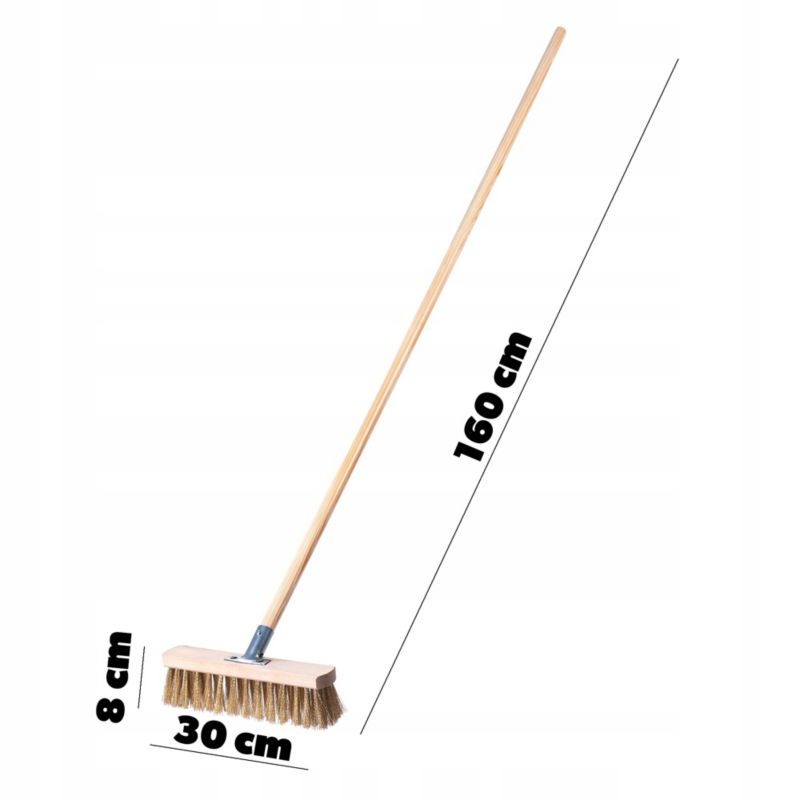 KADAX Gadefejebørste med kosteskaft, 30 cm