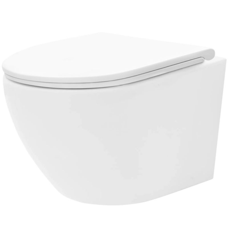 Væghængt Toilet Carlo Mini Tornado Pro Uden Kravel Hvid 37x36,5x37 cm
