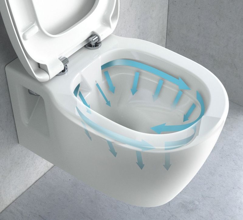 Væghængt Toilet Keramisk Carter Rimless Hvid 37x32,5x32,5 cm
