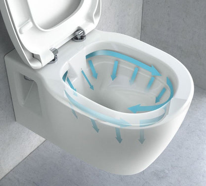 Væghængt Toilet Keramisk Carter Rimless Hvid 37x32,5x32,5 cm