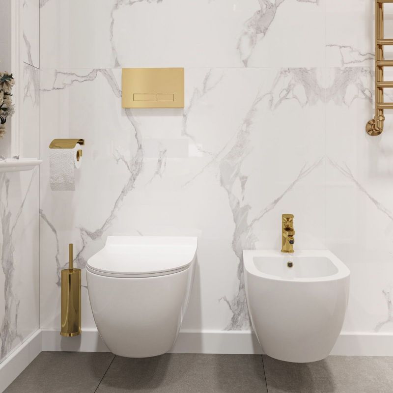 Væghængt Toilet Keramisk Carter Rimless Hvid 37x32,5x32,5 cm