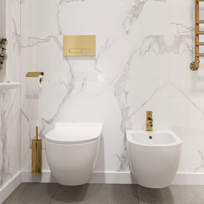 Væghængt Toilet Keramisk Carter Rimless Hvid 37x32,5x32,5 cm
