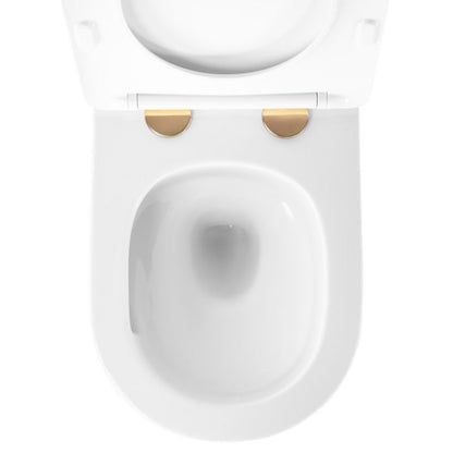 Væghængt Toilet Misa Carlo Mini Tornado Nfq Guld Kant 35,5x35x35 cm