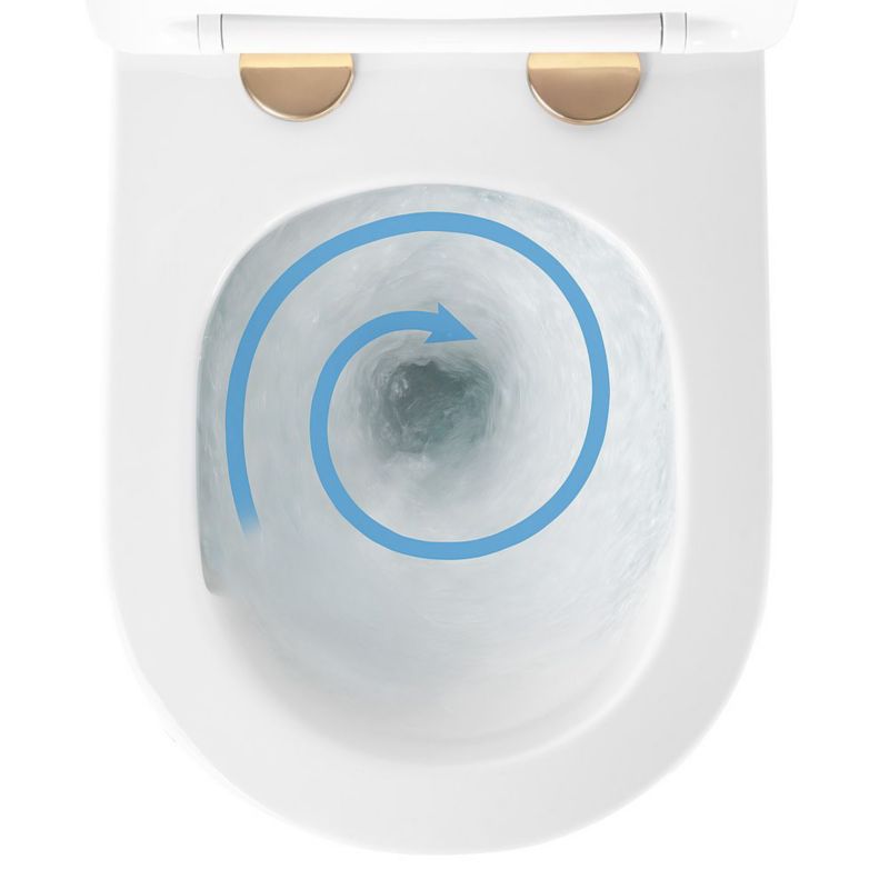 Væghængt Toilet Misa Carlo Mini Tornado Nfq Guld Kant 35,5x35x35 cm