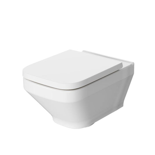 Teesta væghængt rimless toilet med soft-close sæde i hvid