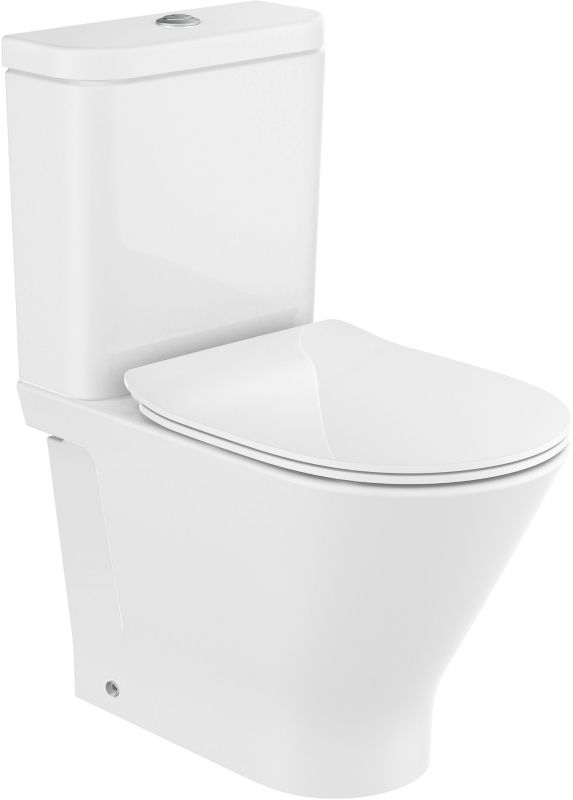 Toilet Kompakt Roca Gap Round Rimless Hvid 40 cm Universaludløb