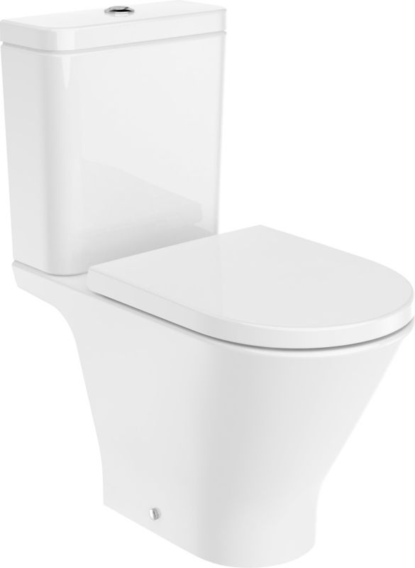 Toiletkumme Rund Rimless Universaludløb Hvid 36,5x40 cm | 8433290136319