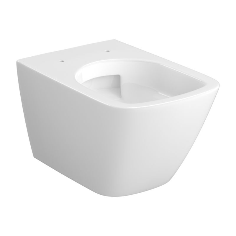 Væghængt Toilet City Pro Square Vortex Hvid 35,5x35,5x52 cm