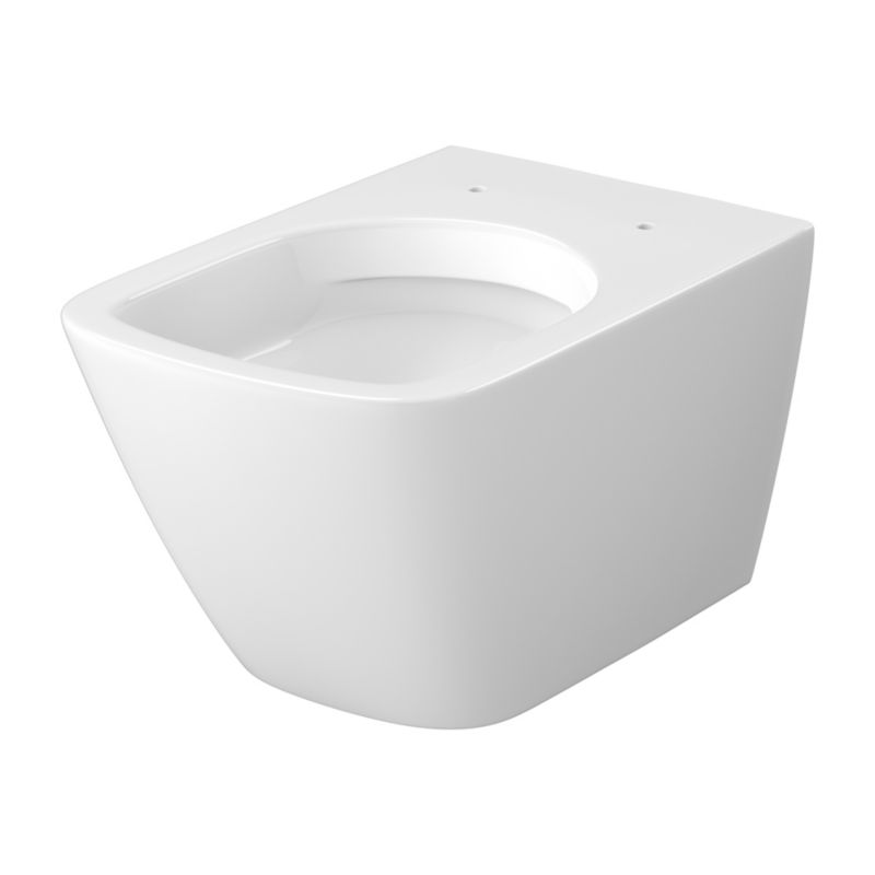 Væghængt Toilet City Pro Square Vortex Hvid 35,5x35,5x52 cm