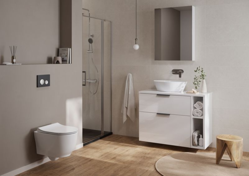Væghængt Toilet Luna Uden Bræt Hvid Blank 49,5 cm 5901771133896