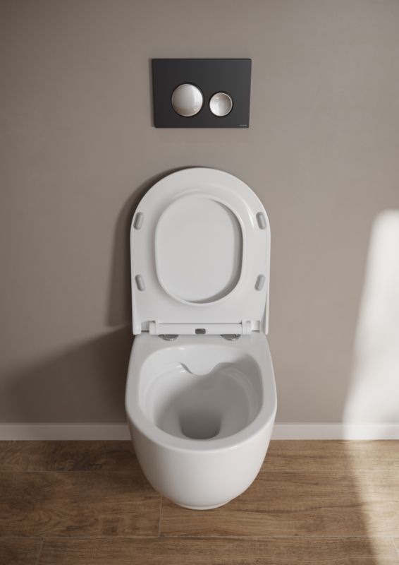 Væghængt Toilet Luna Uden Bræt Hvid Blank 49,5 cm 5901771133896