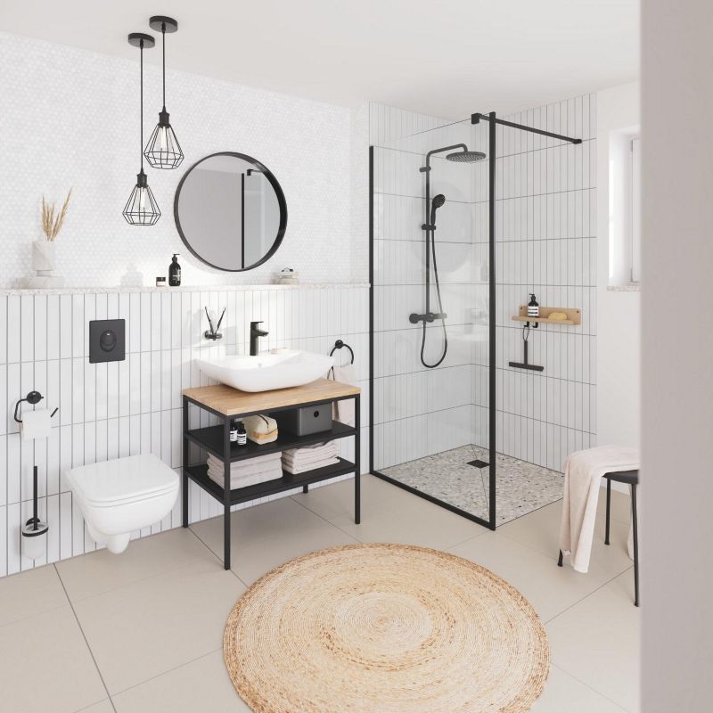 Væghængt Toilet Hvid med Spiral Skyl 3/5 L og Låg med Dæmpet Lukning 39 206 000