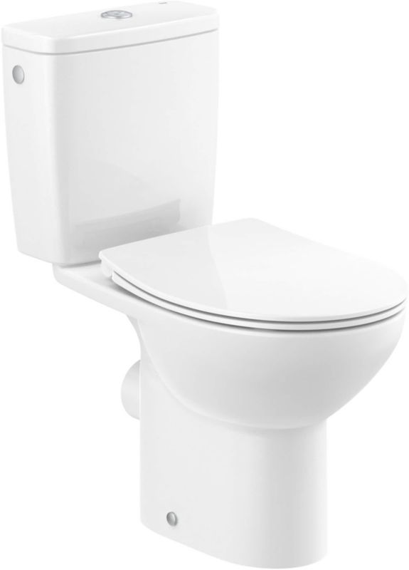 Toilet Kompakt Roca Victoria Stående Hvid 65,5 cm 8445662012060