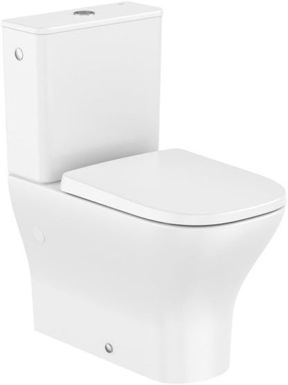 Toilet Kompakt Roca Optica Uden Kant Hvid 35,5x40x63 cm 8445662006434