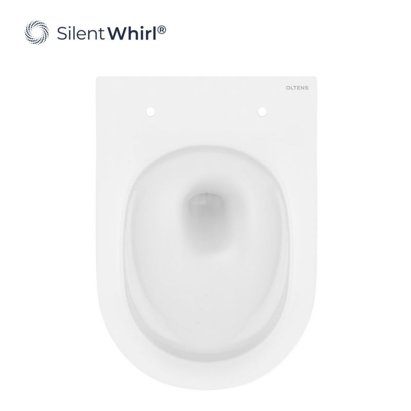 Væghængt Toiletkumme Hamnes SilentWhirl Uden Kravetavle SmartClean Hvid 49 cm