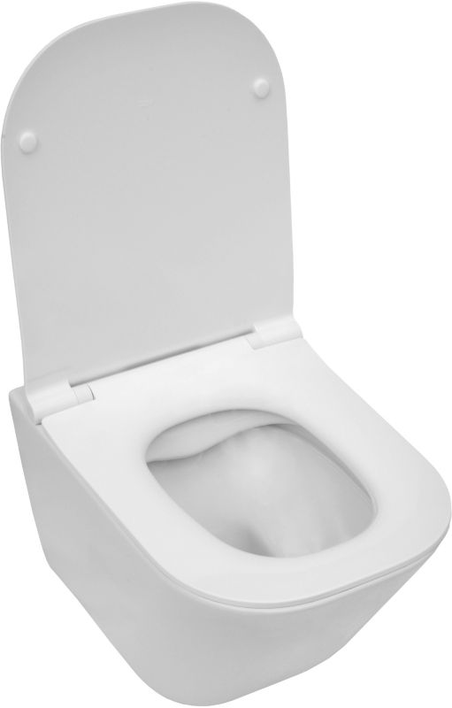 Væghængt Toilet Roca Gap Rimless 48 cm Hvid med Låg