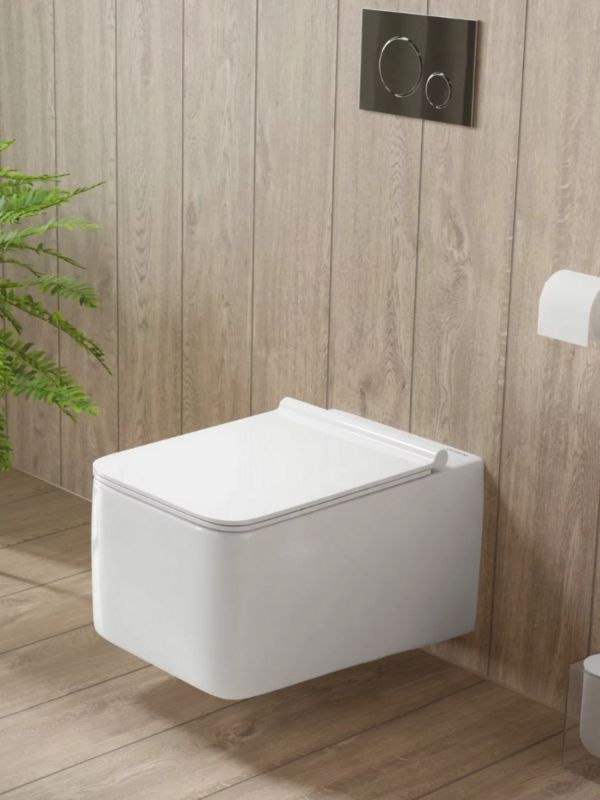 Væghængt Toilet Accord Hvid Højglans 57x36x34,5 cm
