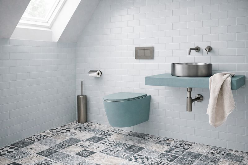 Væghængt Toilet Amaro Sage Mist Mat med VORTEX Skyl 48x36x36 cm