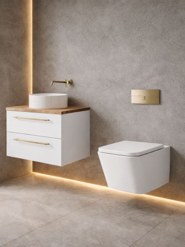 Væghængt Toilet Uptrend Gravis Hvid Højglans 50,5x35x34,5 cm TR2216