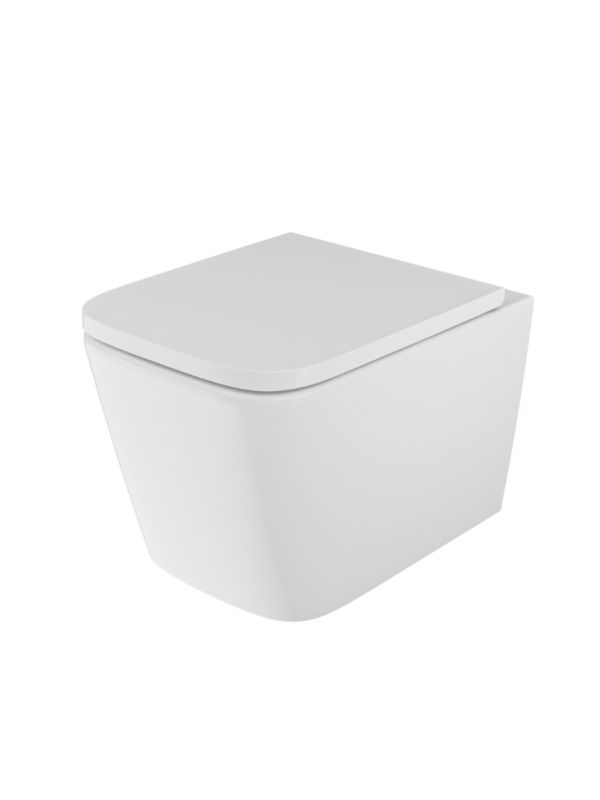 Væghængt Toilet Gravis Hvid Højglans med Vortex Skyl 50,5x35x34,5 cm