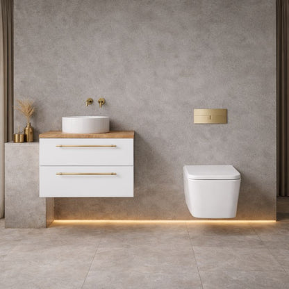 Væghængt Toilet Gravis Hvid Højglans med Vortex Skyl 50,5x35x34,5 cm