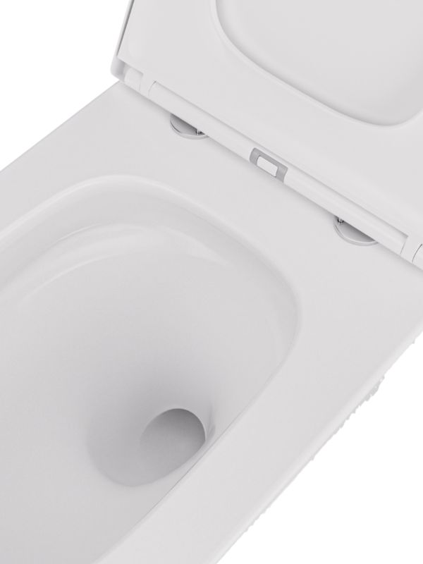 Væghængt Toilet Gravis Hvid Højglans med Vortex Skyl 50,5x35x34,5 cm