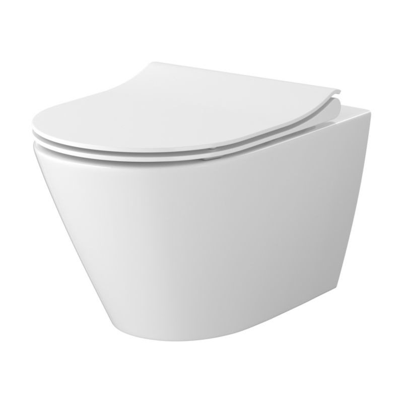 Væghængt Toilet City Pro Oval Vortex Uden Skyllekant Hvid