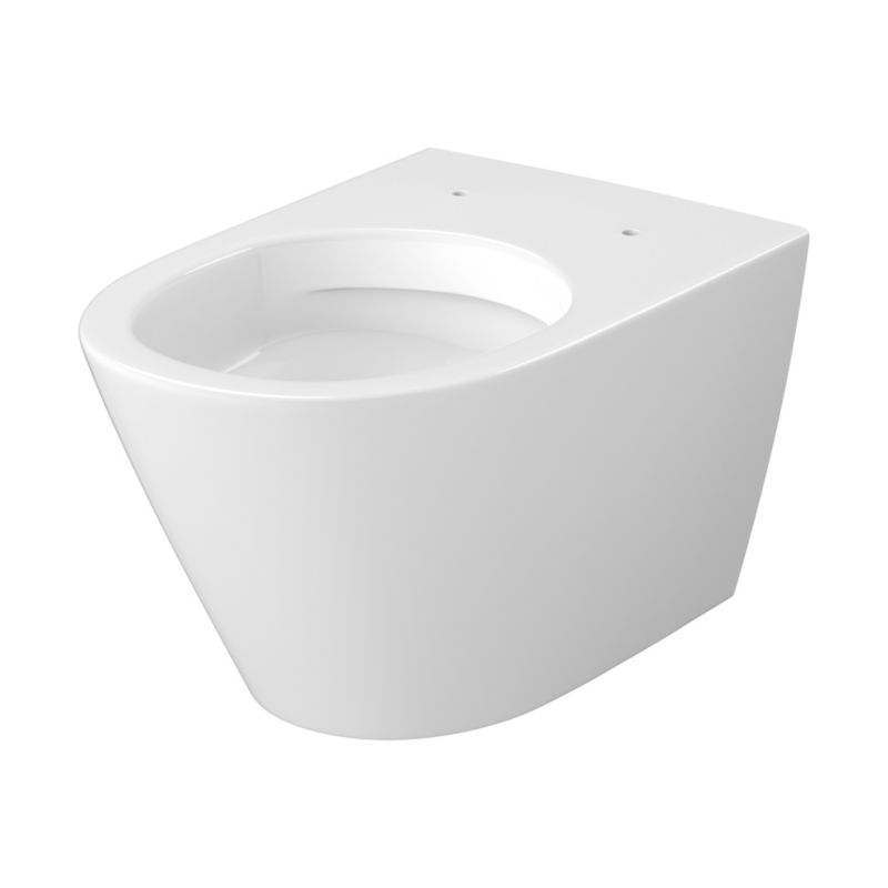 Væghængt Toilet City Pro Oval Vortex Uden Skyllekant Hvid