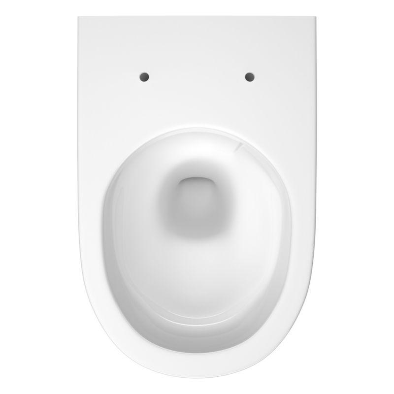 Væghængt Toilet City Pro Oval Vortex Uden Skyllekant Hvid