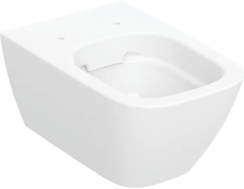Væghængt Toiletkumme Smyle Rimfree Hvid 54x35x33 cm