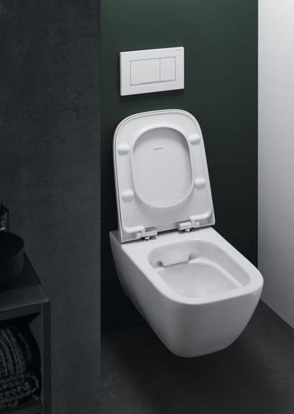 Væghængt Toiletkumme Smyle Rimfree Hvid 54x35x33 cm