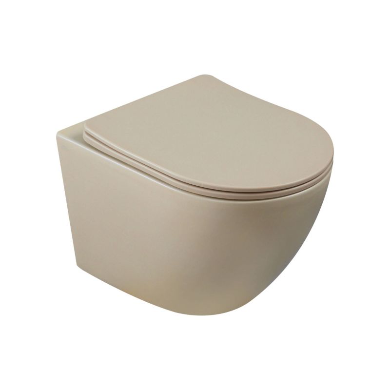 Væghængt Toilet Tavro Rund Cappuccino Mat 49x36x35 cm