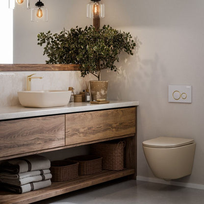 Væghængt Toilet Tavro Rund Cappuccino Mat 49x36x35 cm